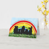 Rainbow Bridge Pet Loss Beileid Karte (Gelbe Blume)