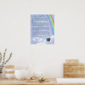 Rainbow Bridge Pet Loss (benutzerdefinierbar) Poster (Küche)