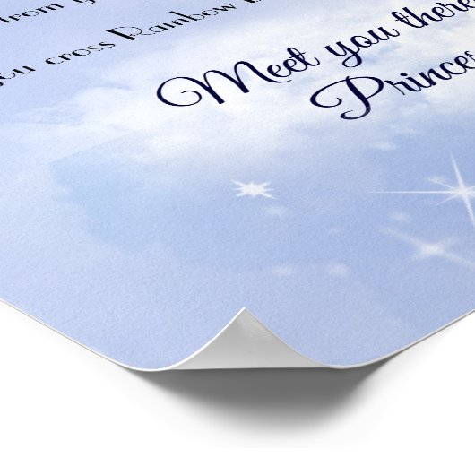 Rainbow Bridge Pet Loss (benutzerdefinierbar) Poster (Ecke)