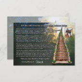 Rainbow Bridge Pet Loss Foto Sympathie Karte (Vorne/Hinten)