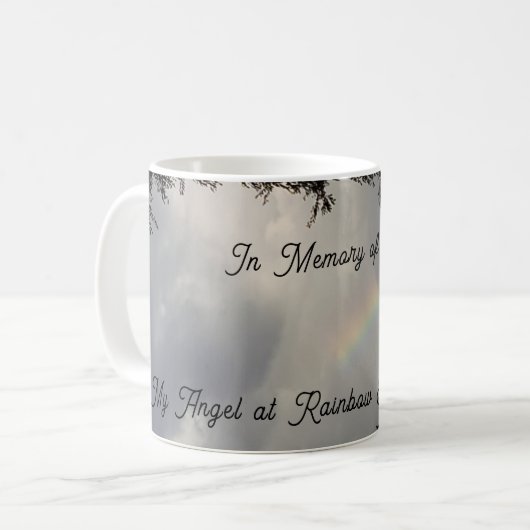 Rainbow Bridge Pet Loss Memorial Cup Kaffeetasse (Vorderseite Links)