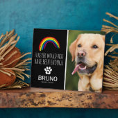 Rainbow Bridge | Pet Loss Memorial Keepake Fotoplatte (Seite)