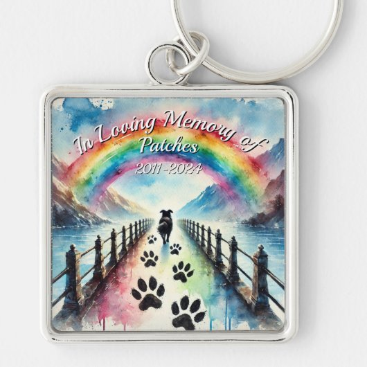 Rainbow Bridge Pet Loss Memory Petal Press Co. Schlüsselanhänger (Vorne)