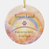 Rainbow Bridge Pet Loss Ornament | Interactive QR (Vorne)