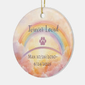 Rainbow Bridge Pet Loss Ornament | Interactive QR (Links)