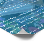 Rainbow Bridge Pet Memorial - Blue Poster (Ecke)