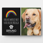 Rainbow Bridge | Pet Memorial Keepake Fotoplatte (Vorderseite)