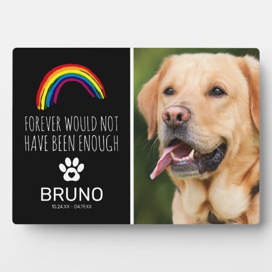 Rainbow Bridge | Pet Memorial Keepake Fotoplatte (Vorderseite)