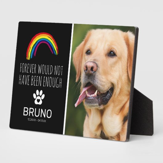 Rainbow Bridge | Pet Memorial Keepake Fotoplatte (Seite)