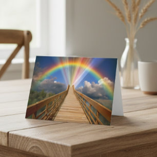 Rainbow Bridge Pet Memorial Loss Cat Dog Karte