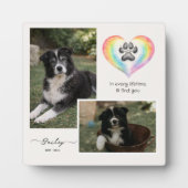 Rainbow Bridge Pet Memorial Photo Plaque Fotoplatte (Vorderseite)