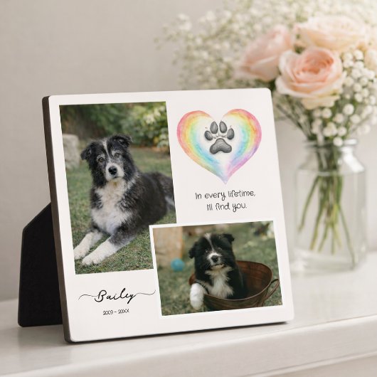 Rainbow Bridge Pet Memorial Photo Plaque Fotoplatte