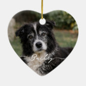 Rainbow Bridge Pet Memorial Photo Print Keramik Ornament (Hinten)