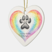 Rainbow Bridge Pet Memorial Photo Print Keramik Ornament (Links)