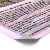 Rainbow Bridge Pet Memorial Pink Poster (Ecke)
