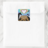 Rainbow Bridge Pets Quadratischer Aufkleber (Tasche)