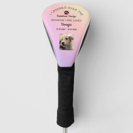 Rainbow Bridge Photo Pet Loss Memorial Golf Headcover