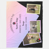 Rainbow Bridge Photo Pet Memorial Fleecedecke (Vorderseite)