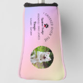 Rainbow Bridge Photo Pet Memorial Putter Golf Headcover (Rotieren 90)