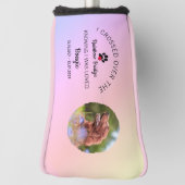 Rainbow Bridge Photo Pet Memorial Putter Golf Headcover (Rotieren 90)