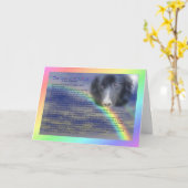 Rainbow Bridge Poem Pet Loss Sympathie Karte (Gelbe Blume)