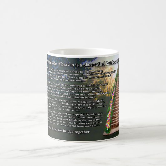 Rainbow Bridge Poem Pet Loss Sympathy Mug Kaffeetasse (Mittel)