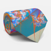 Rainbow Bridge Psychedelic Fraktal Krawatte (Gerollt)