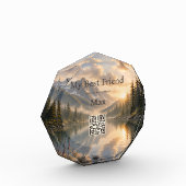 Rainbow Bridge QR-Code-Gedenkblock | Benutzerdefin Fotoblock (Links)