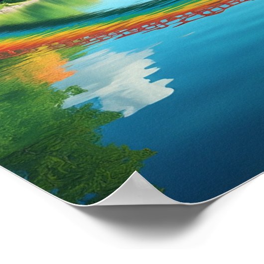 Rainbow Bridge Reflektion Poster (Ecke)