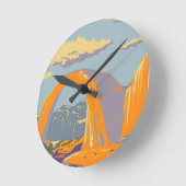 Rainbow Bridge Runde Wanduhr (Winkel)