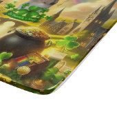 Rainbow Bridge Sable Collie am St. Patrick's Day Schneidebrett (Ecke)