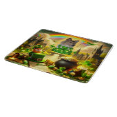 Rainbow Bridge Sable Collie am St. Patrick's Day Schneidebrett (Ecke)