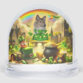 Rainbow Bridge Sable Collie St. Patrick's Schneekugeln (Rückseite)
