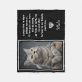 Rainbow Bridge Silver Pet Cat Dog Memorial Fleecedecke (Vorderseite)