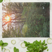 Rainbow Bridge Sunset an der Grove City Uni Geschirrtuch (Gefaltet)