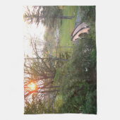 Rainbow Bridge Sunset an der Grove City Uni Geschirrtuch (Vertikal)