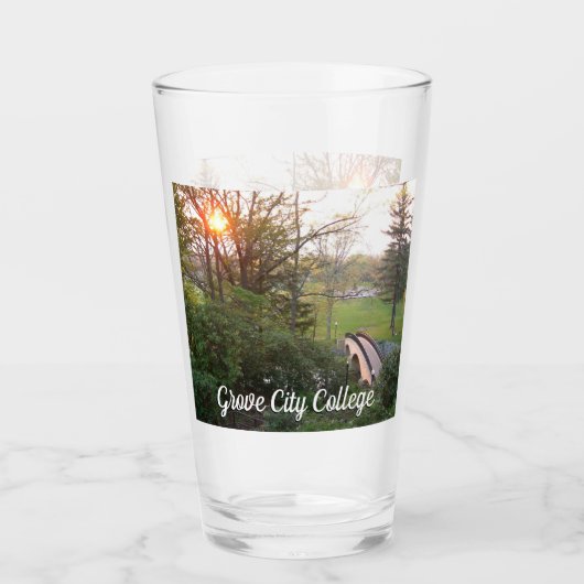 Rainbow Bridge Sunset an der Grove City Uni Glas (Vorderseite)