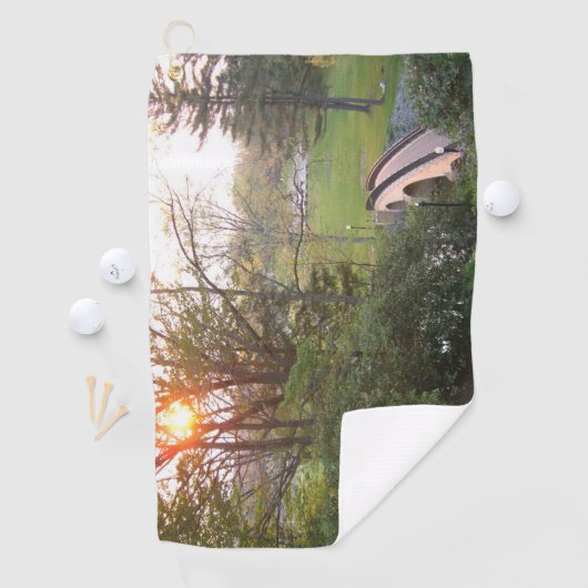 Rainbow Bridge Sunset an der Grove City Uni Golfhandtuch (Insitu)