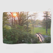 Rainbow Bridge Sunset an der Grove City Uni Golfhandtuch (Horizontal)