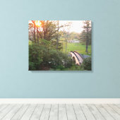 Rainbow Bridge Sunset an der Grove City Uni Leinwanddruck (Insitu (Holzboden))