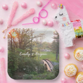 Rainbow Bridge Sunset an der Grove City Uni Pappteller (Party)