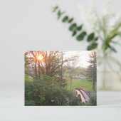 Rainbow Bridge Sunset an der Grove City Uni Postkarte (Stehend Vorderseite)
