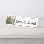 Rainbow Bridge Sunset an der Grove City Uni Schreibtischnamensplakette (Vorderseite )