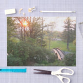 Rainbow Bridge Sunset an der Grove City Uni Seidenpapier (Handwerk)