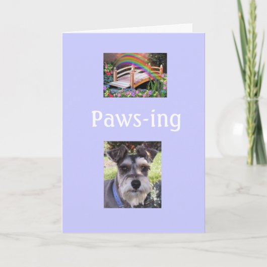 Rainbow Bridge Sympathy Card Karte (Vorderseite)