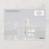 Rainbow Bridge, Tokio, Japan Postkarte (Rückseite)