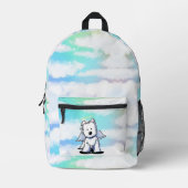 Rainbow Bridge Westie KiniArt Bedruckter Rucksack (Vorderseite)