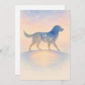 Rainbow Bridge Wildflower Pet Silhouette Feiertagskarte (Vorne/Hinten)