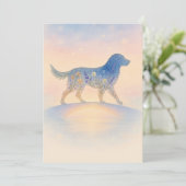 Rainbow Bridge Wildflower Pet Silhouette Feiertagskarte (Stehend Vorderseite)