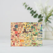 Rainbow-Briefmarke Postkarte (Stehend Vorderseite)